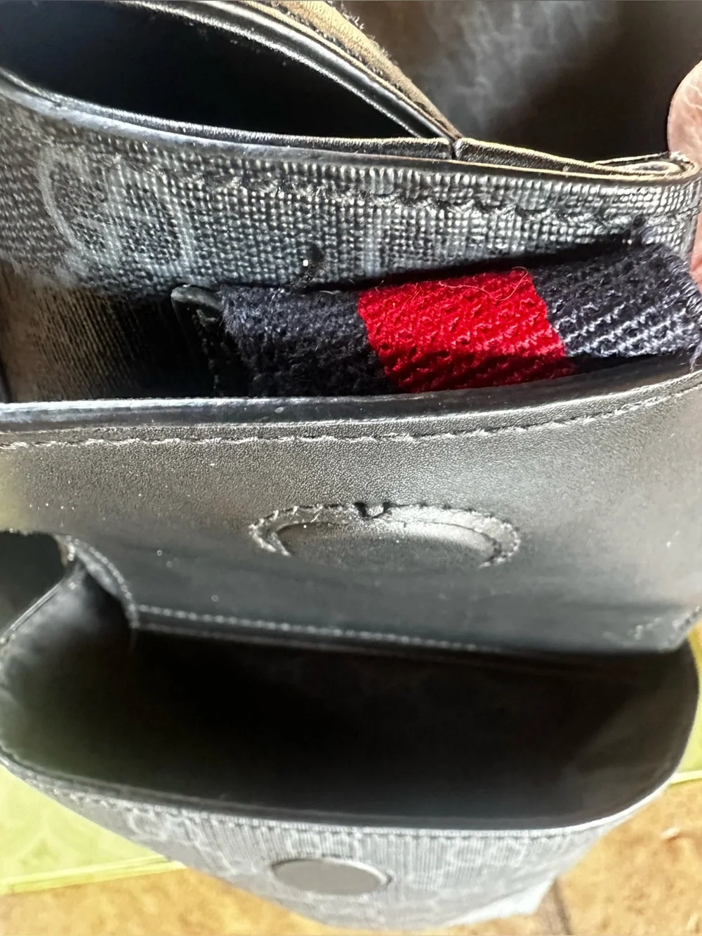 Gucci Diaper Bag with Red-Blue Web Strap